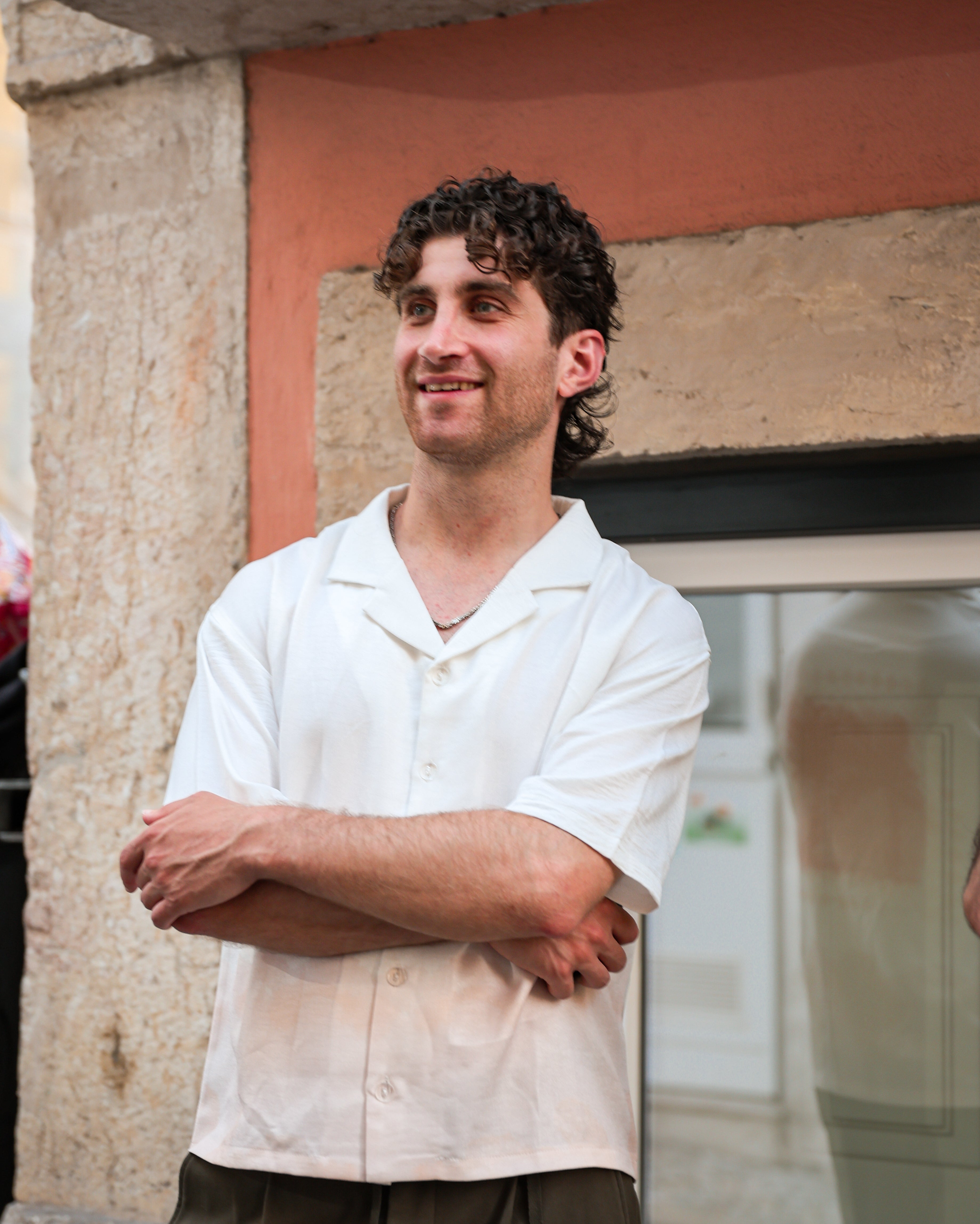 Cropped Stamp Shirt offwhite